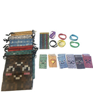 Set of Minecraft Kids Bracelet and School Stationery Set | School Case Lot of 48
